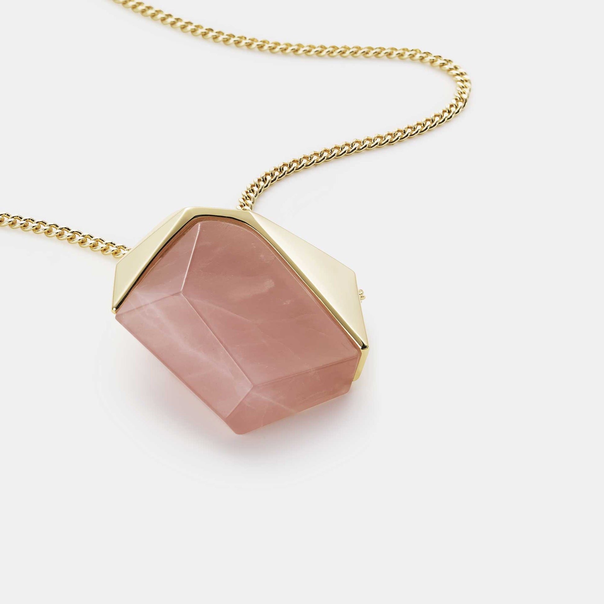 rose quartz pendant necklace