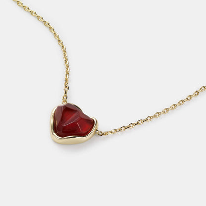 carnelian heart pendant necklace