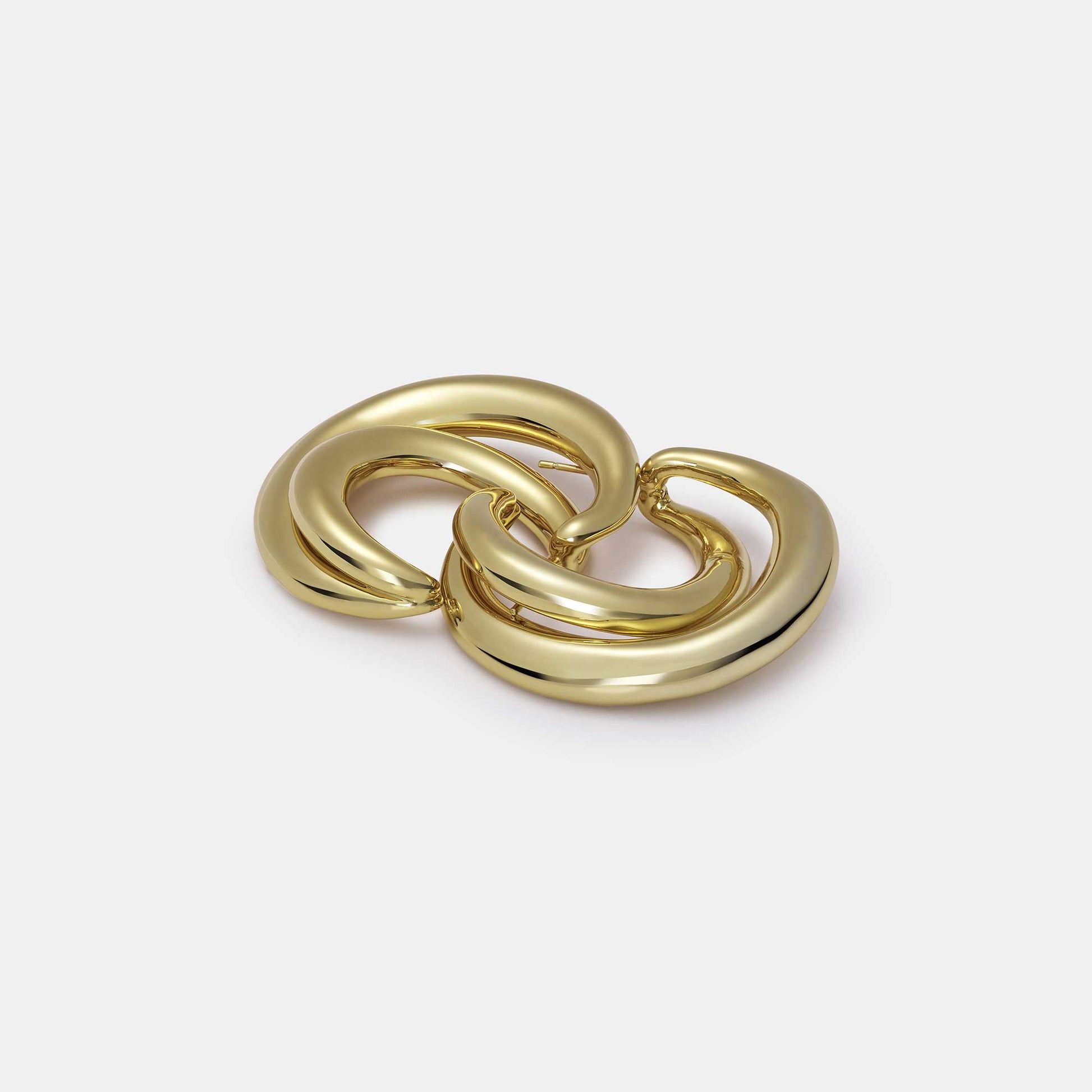 double sculpted hoop earrings