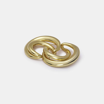 double sculpted hoop earrings
