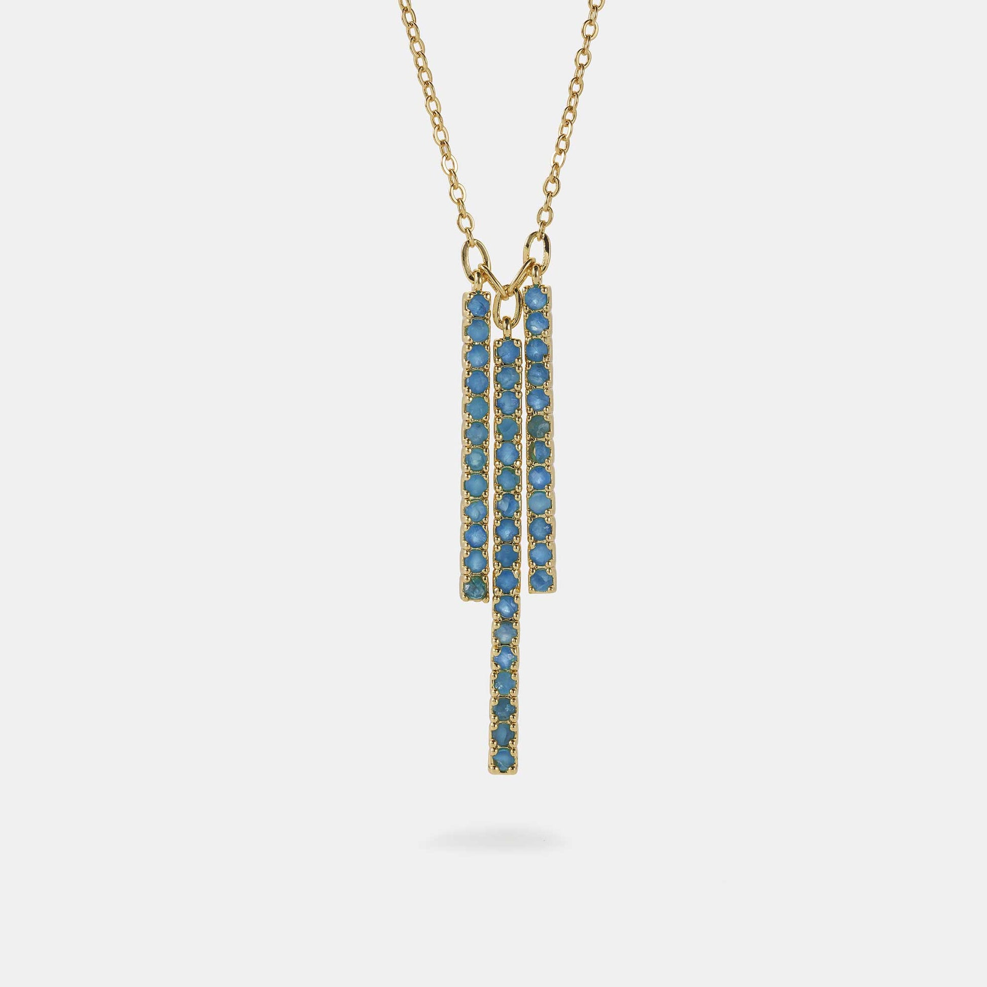 apatite three bar necklace