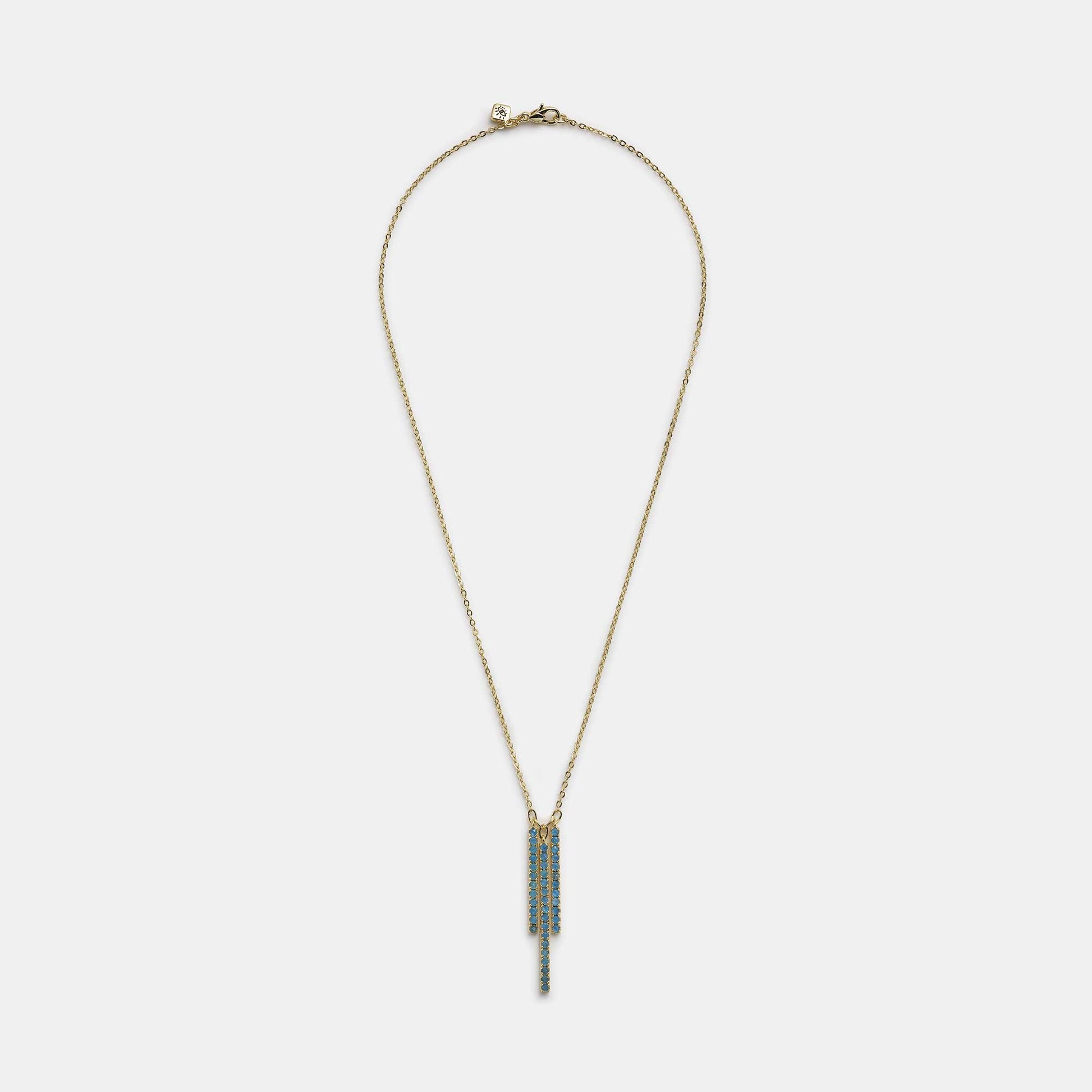 apatite three bar necklace