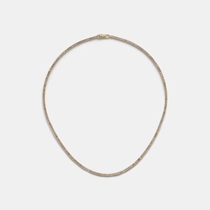 rose quartz tennis necklace
