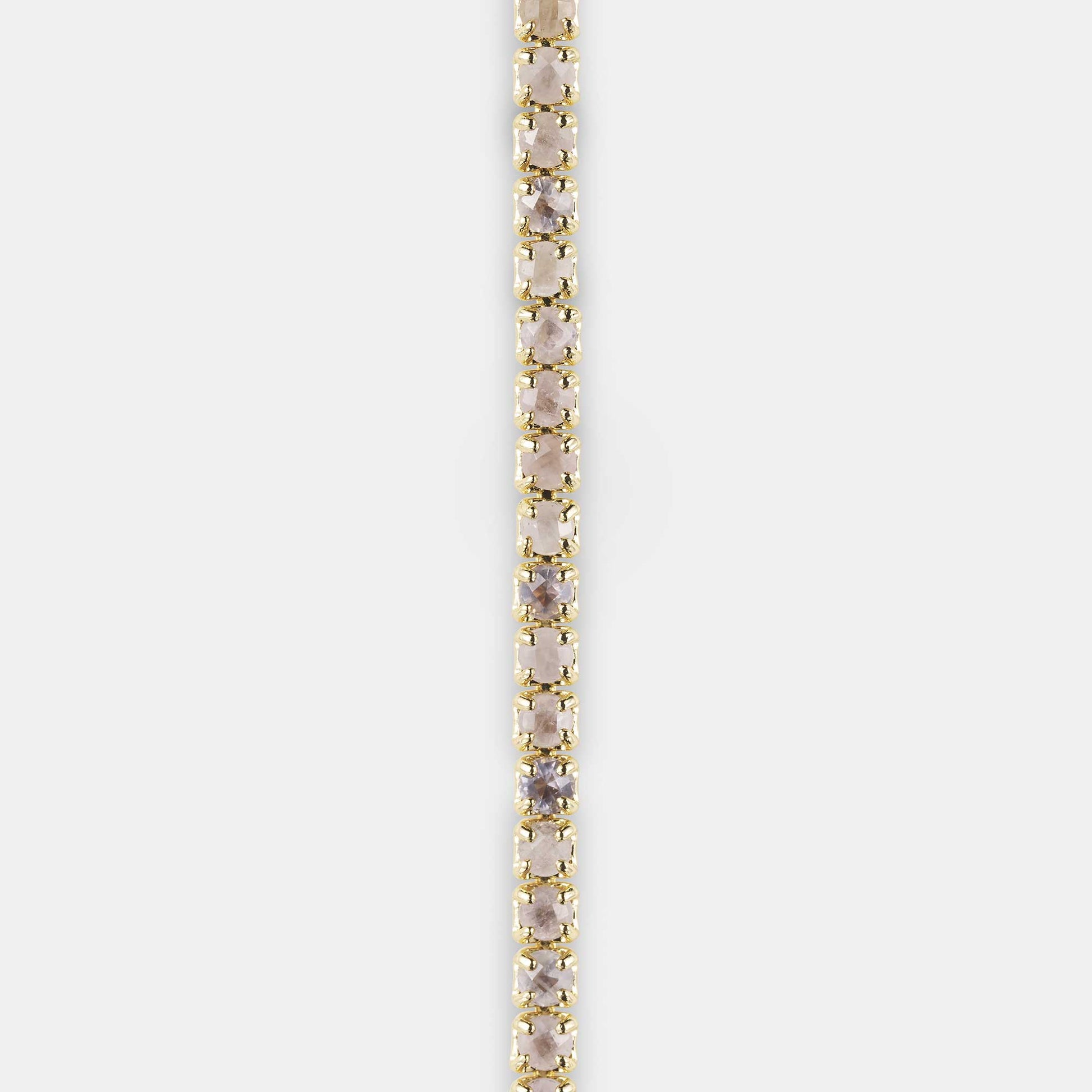 rose quartz tennis necklace