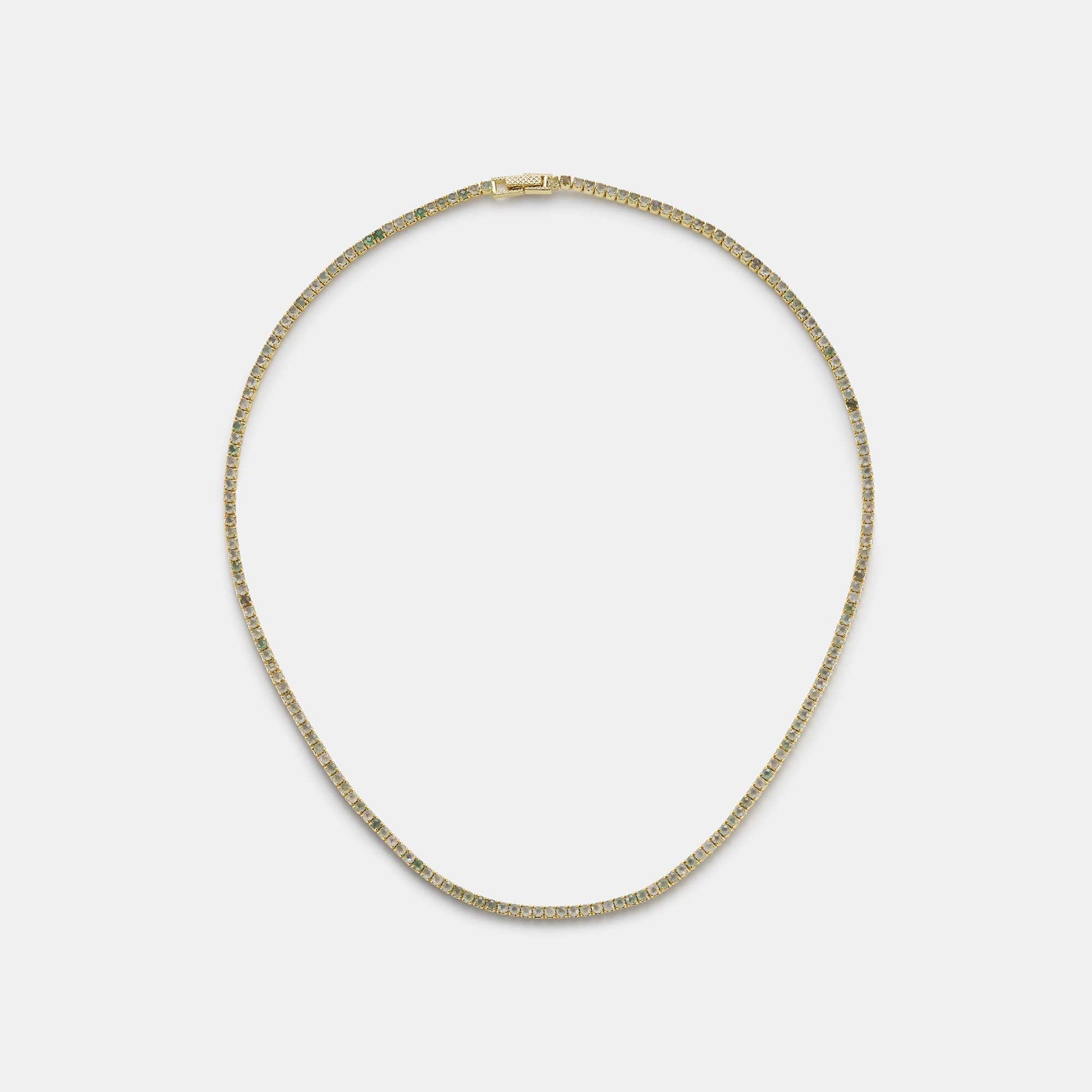 aventurine tennis necklace