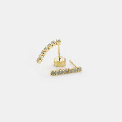 aventurine tennis earrings