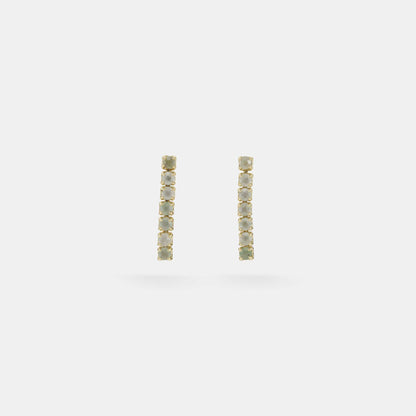 aventurine tennis earrings