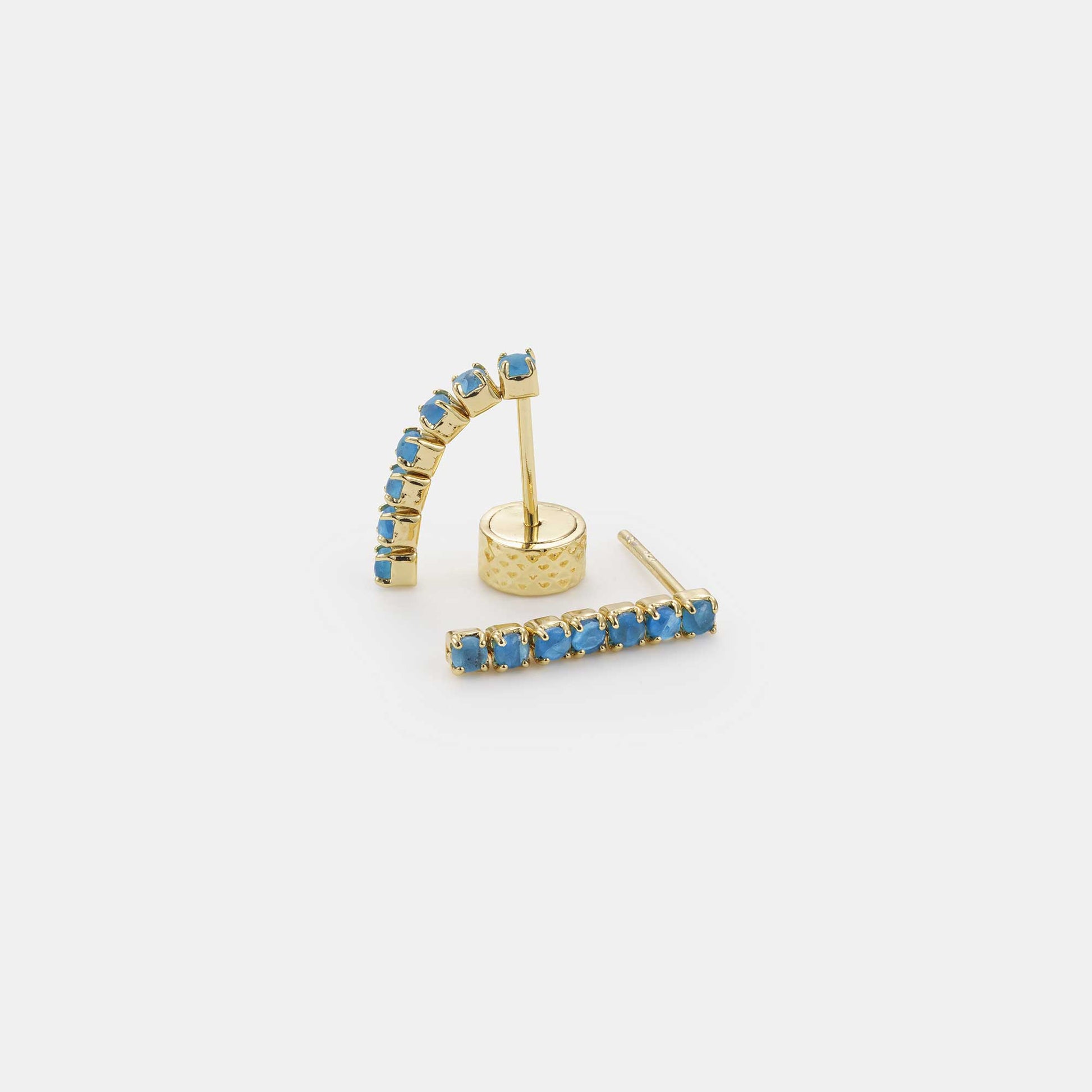 apatite tennis earrings