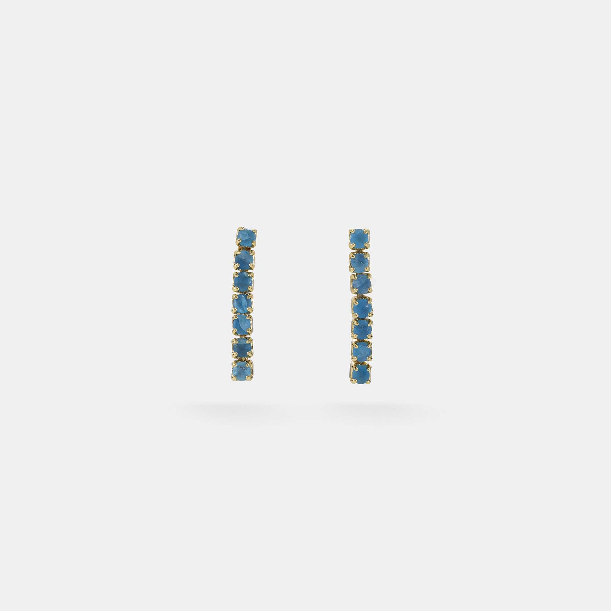 apatite tennis earrings
