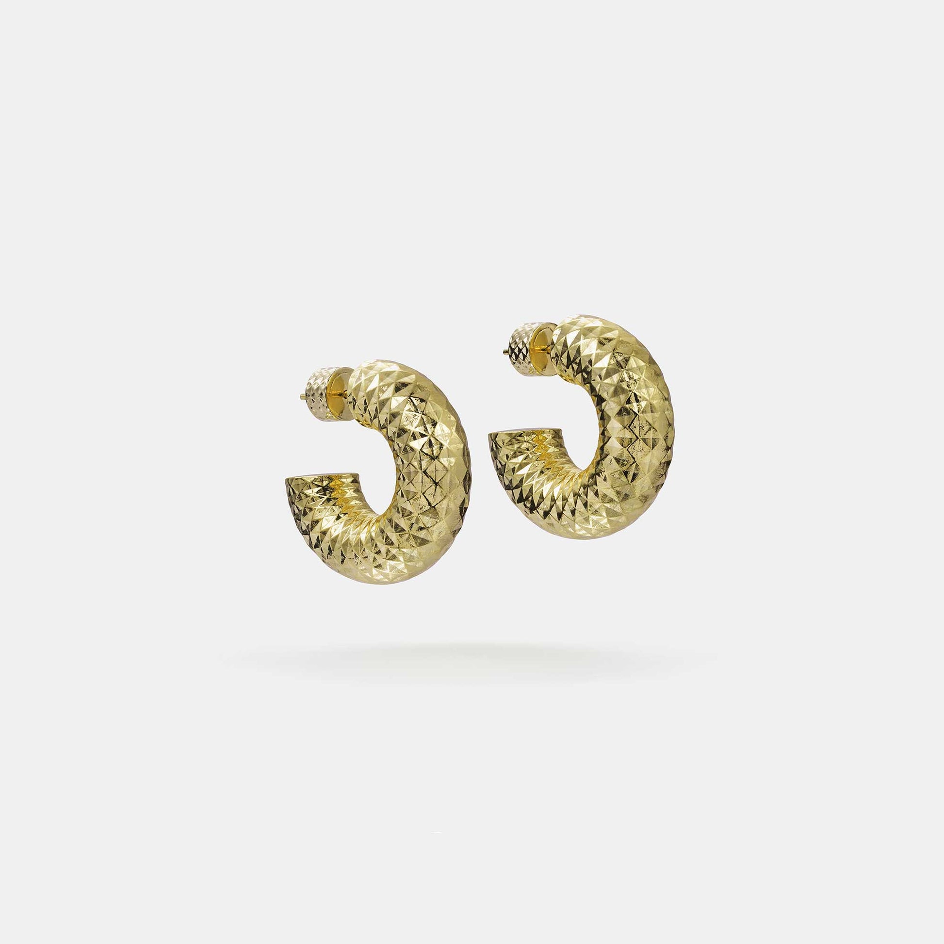 25mm textured hoop earrings