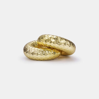 25mm textured hoop earrings