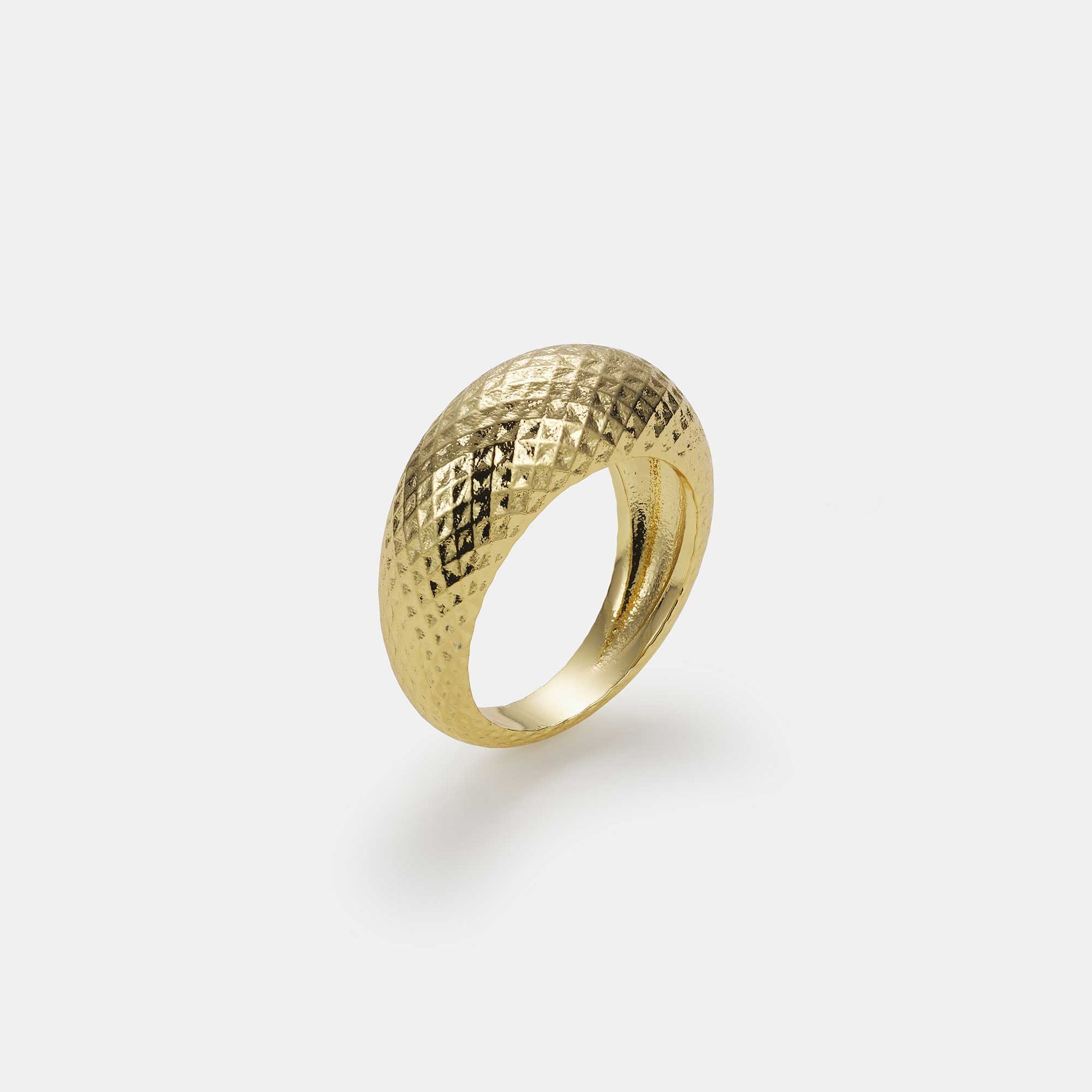 textured domed ring