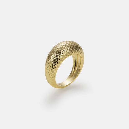 textured domed ring