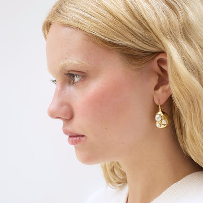 sculpted drop earrings