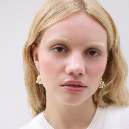 sculpted drop earrings