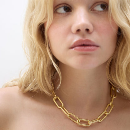 paperclip link necklace