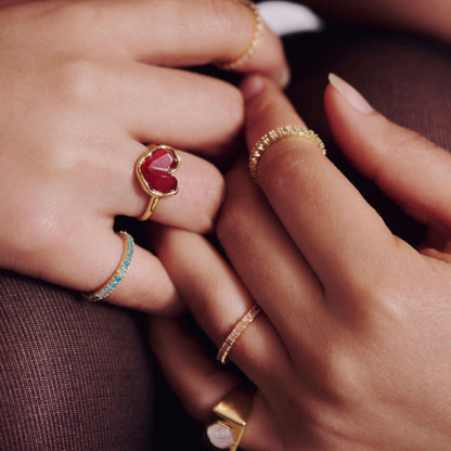 carnelian heart ring