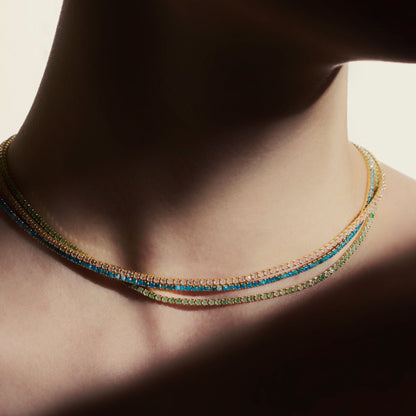 apatite tennis necklace