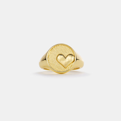 heart signet ring