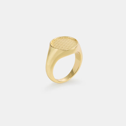 textured signet ring