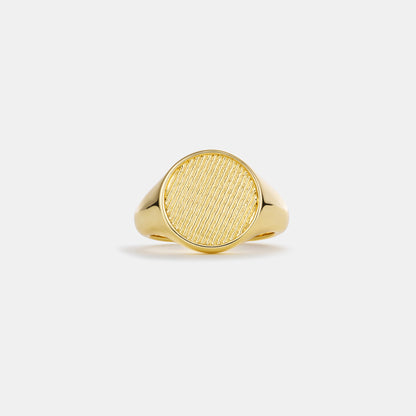 textured signet ring