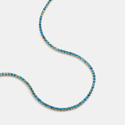 4mm apatite tennis necklace