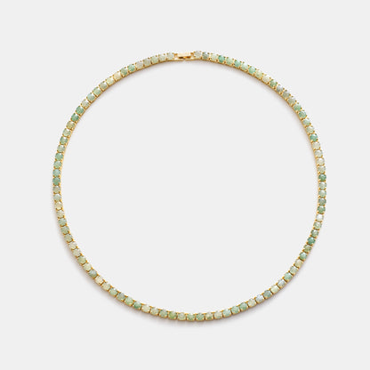 4mm aventurine tennis necklace on white background