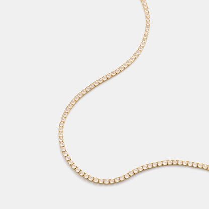 4mm crystal quartz tennis necklace