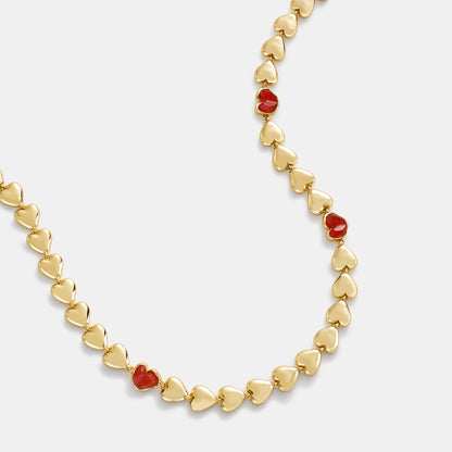 carnelian endless hearts necklace