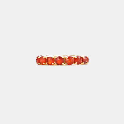 4mm carnelian eternity band ring 