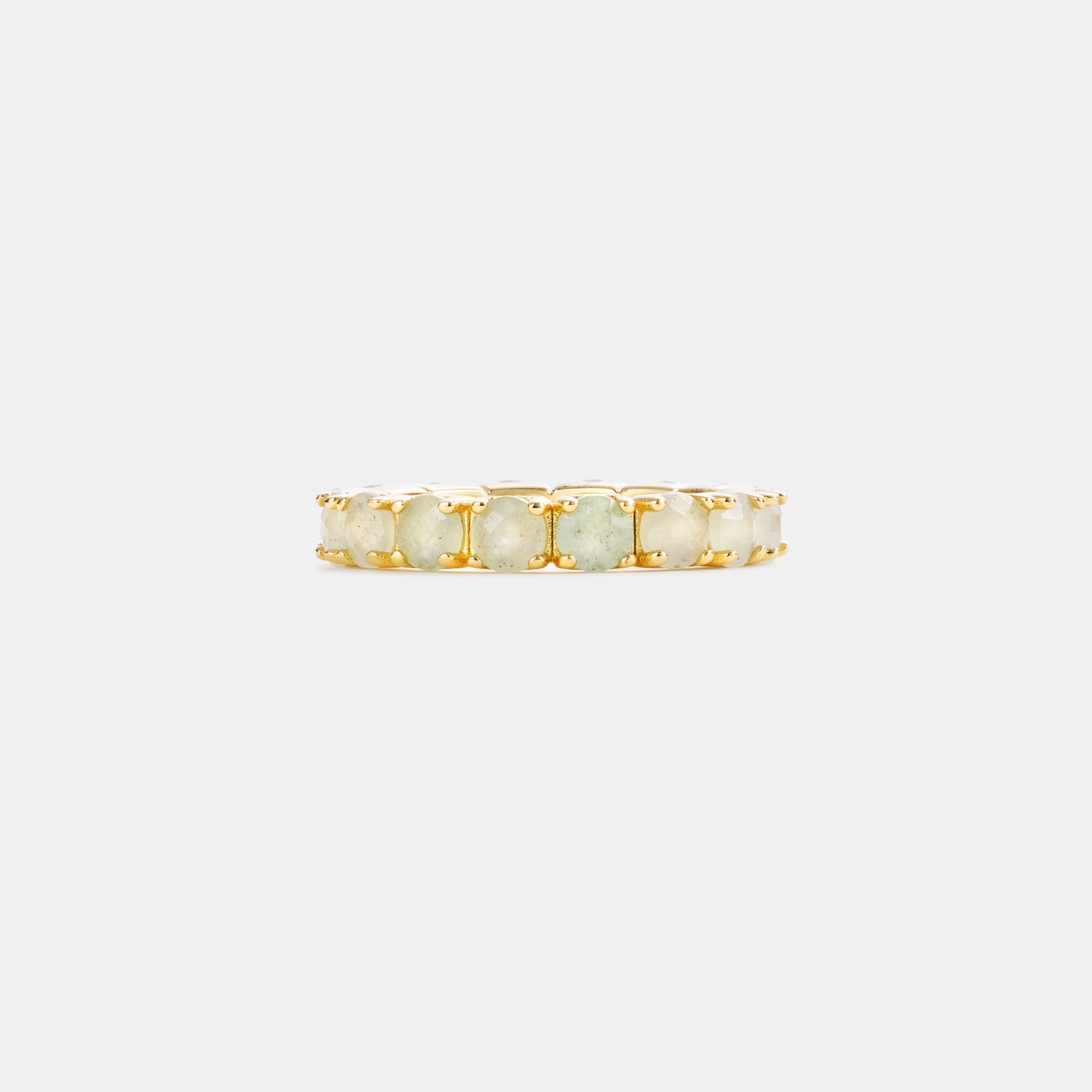 4mm aventurine eternity band ring