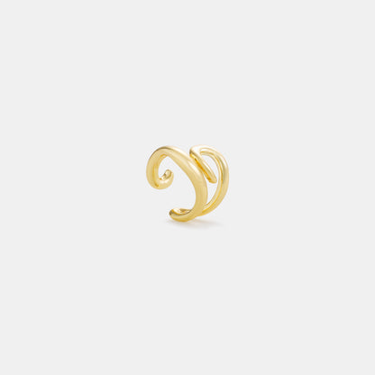abstract heart ear cuff on white background