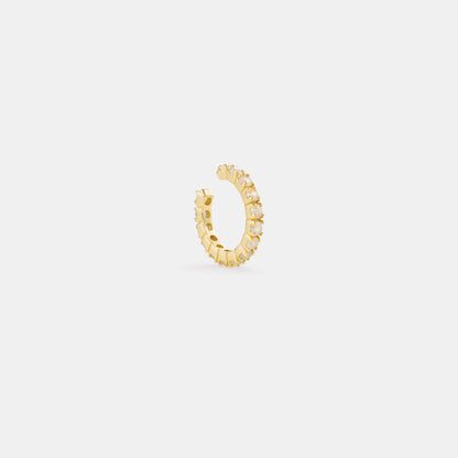 2mm aventurine ear cuff on white background