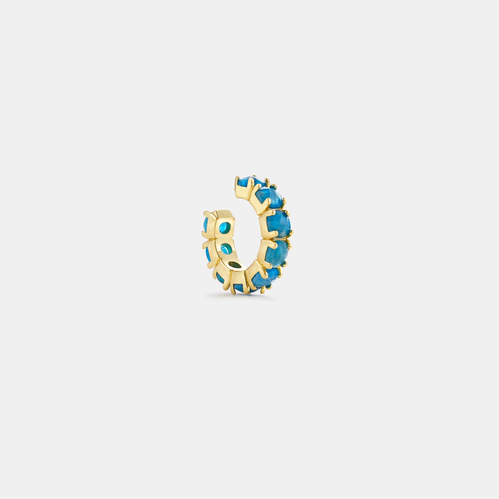 4mm apatite ear cuff on white background