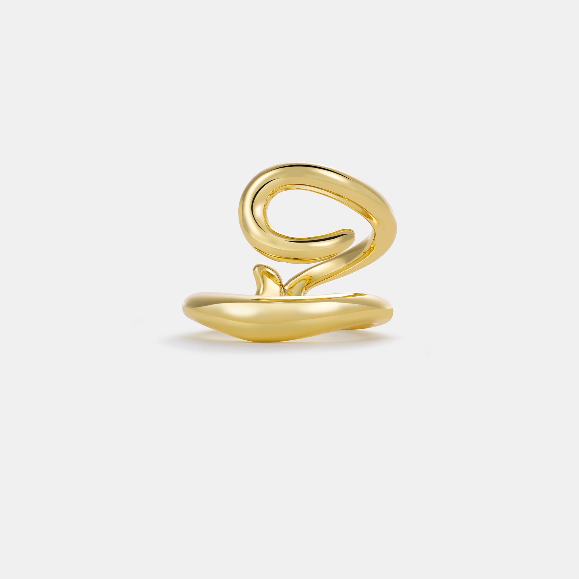 abstract heart ring on white background