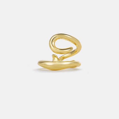 abstract heart ring on white background