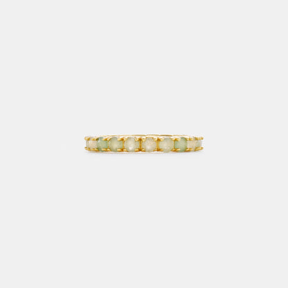 3mm aventurine eternity band ring