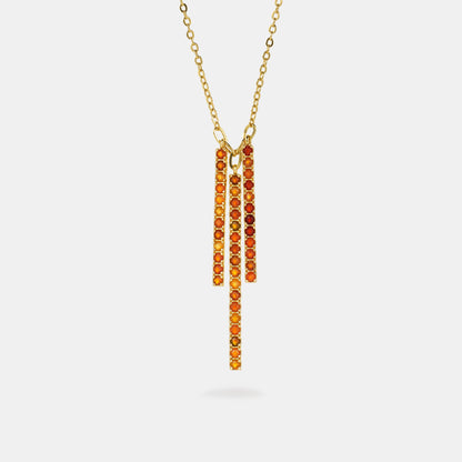 carnelian three bar necklace