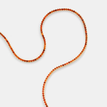 2mm carnelian tennis necklace