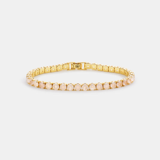 4mm rose quartz tennis bracelet