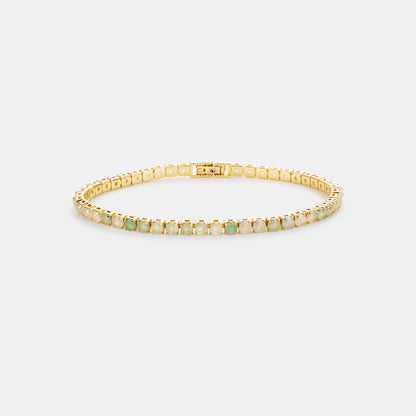 3mm aventurine tennis bracelet on white background