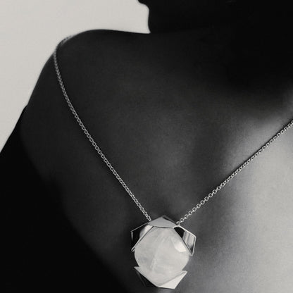 crystal quartz pendant necklace