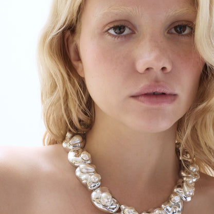 sculpted statement necklace