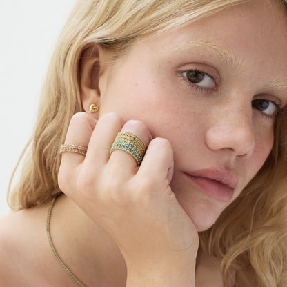 aventurine eternity band ring