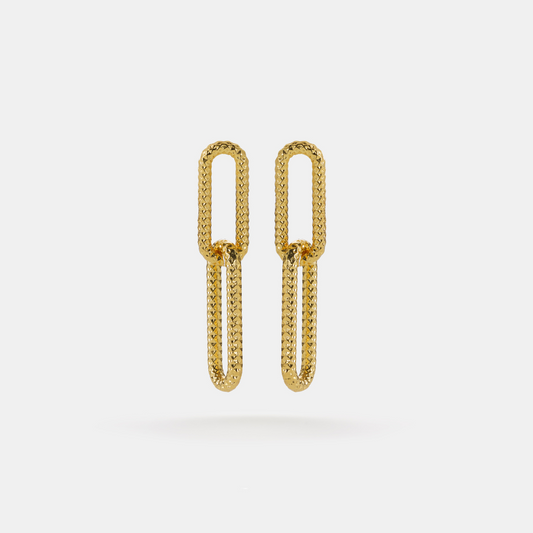 paperclip link earrings