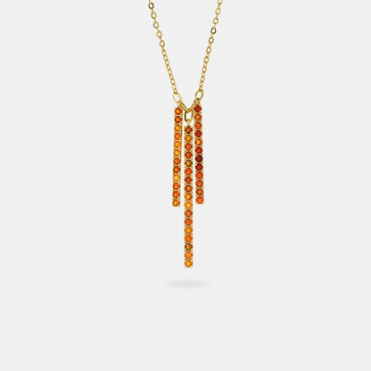 carnelian three bar necklace
on a white background
