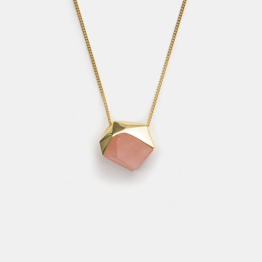 rose quartz pendant necklace