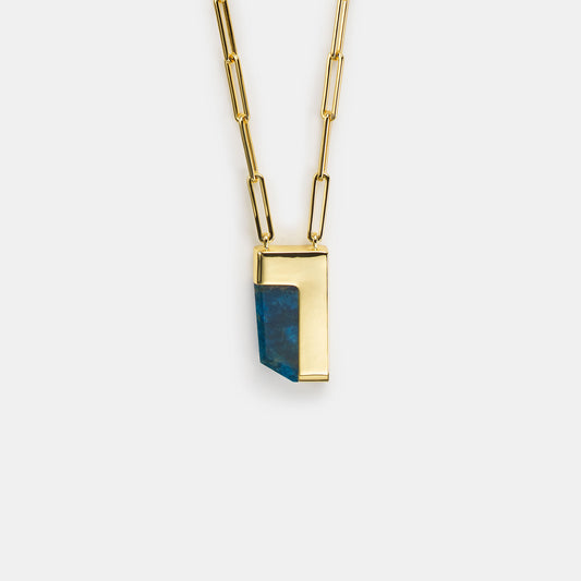 geometric apatite pendant necklace