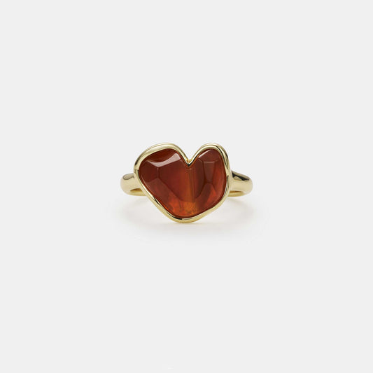carnelian heart ring