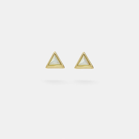 aventurine pyramid stud earrings